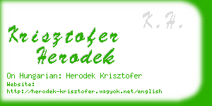 krisztofer herodek business card
